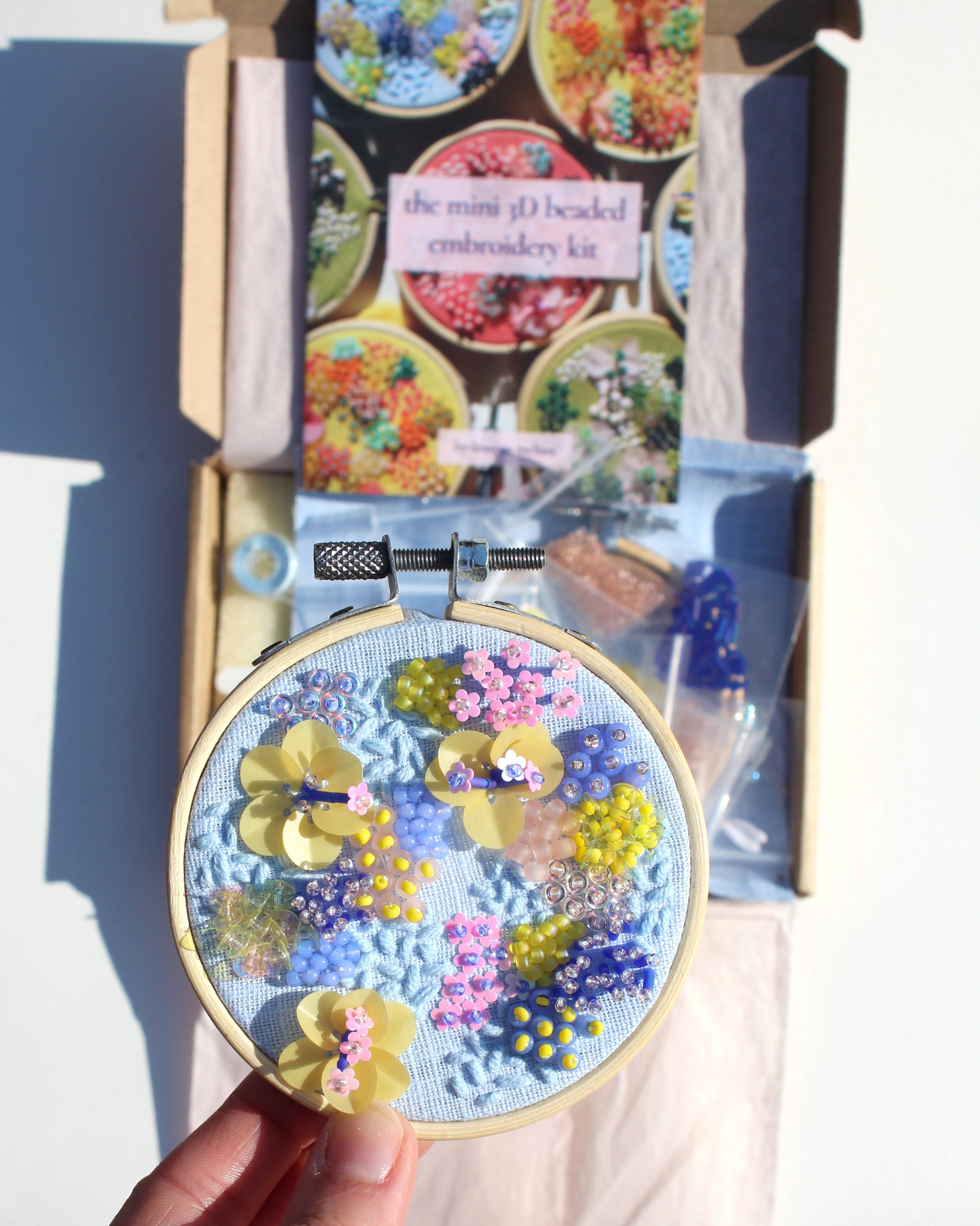 The Blue Mini 3D Beaded Embroidery Kit — imogen melissa The Blue Mini 3D Beaded Embroidery Kit — imogen melissa